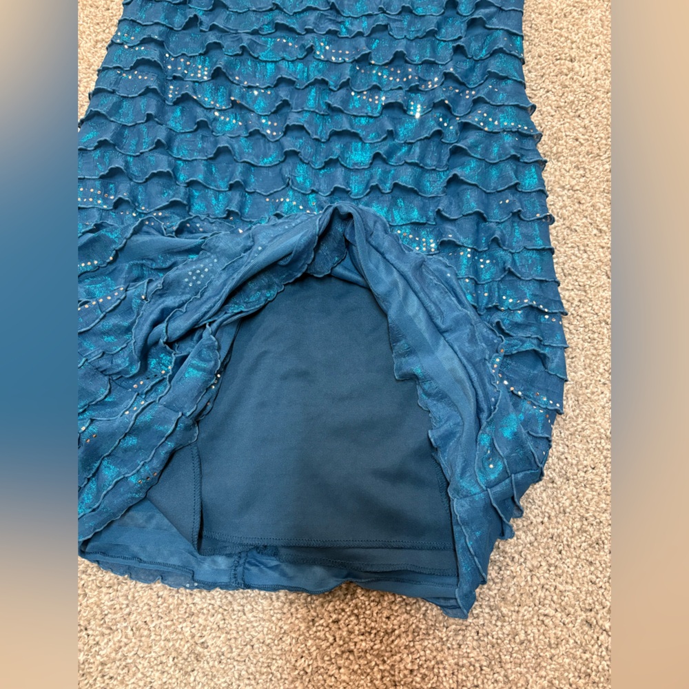 Ruby Rox Teal Textured Mini Dress - Picture 6 of 8